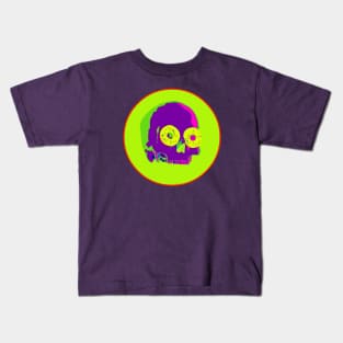 Psychedelic Donut Skull Kids T-Shirt